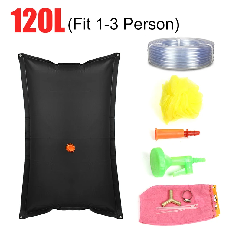 Солнечная энергия с подогревом, ПВХ водонепроницаемый рюкзак для активного отдыха, сумка для душа, складная походная альпинистская сумка для хранения воды 220L 190L 120L