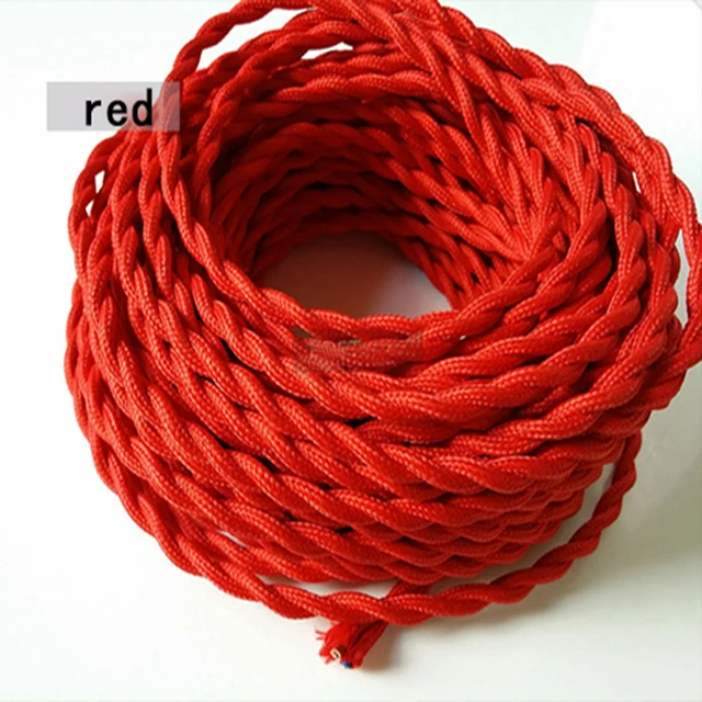 Lampada Da Terra Led 2 Cavi Tessili Adrig - Filo Lampada In Tessuto Oscillante, 0.75 Mm², 2 Conduttori, Per Applicazioni Industriali, 300V Cavi Lampada Decorativi - Foto 14