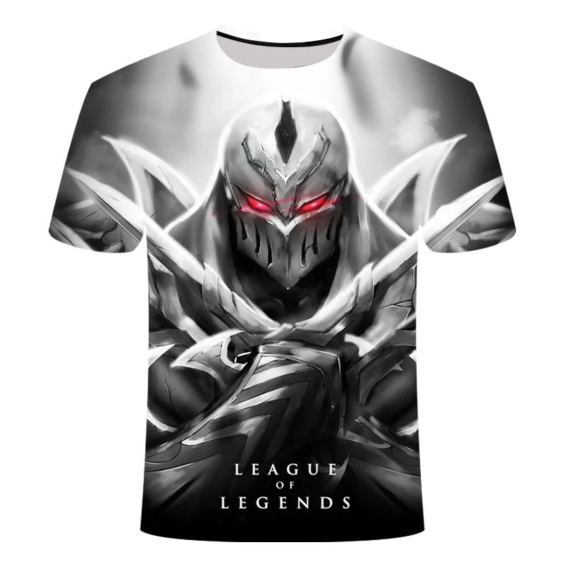 Футболка с 3D принтом игры League of Legends повседневные шорты футболка короткими