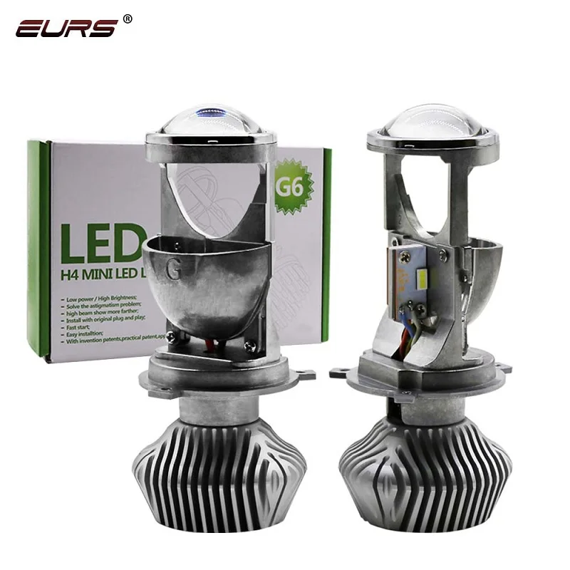 Светодиодный мини проектор EURS G6 2 шт. H4 8000 лм G9|Передние LED-фары для авто| |