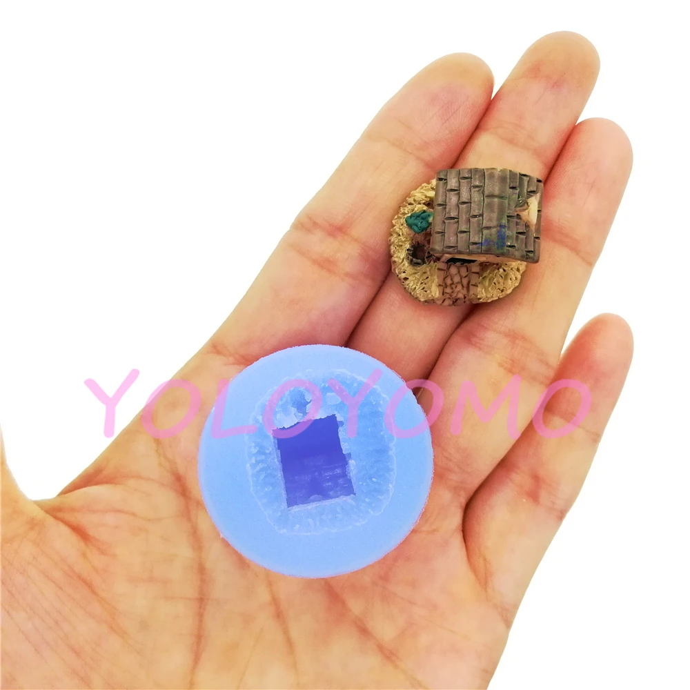 F793YL 3D дом силиконовые формы помадка украшение торта конфеты смолы глины искусство кукла дом Miniaturesweets 22,0mm x 20,5mm