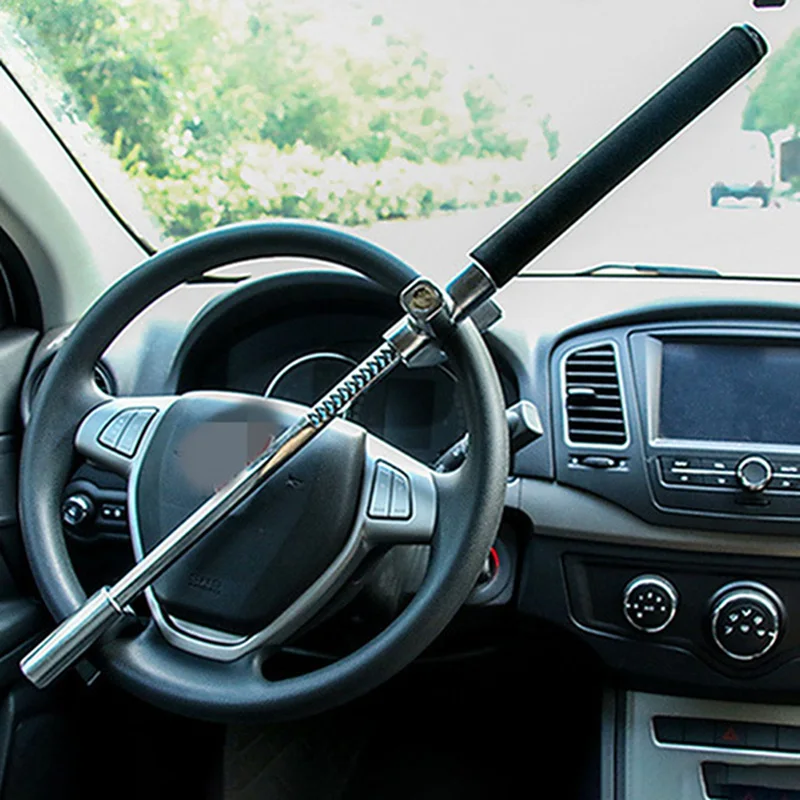 

Universal Car Anti-Theft Steering Wheel Security Lock Device Practical Anti Theft Auto Car Truck With 2 Keys