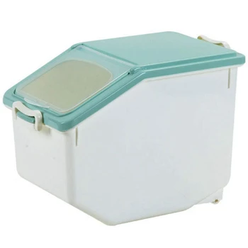

CSS 10KG/22Lb Rice Storage Container Airtight Food Container with Sealed Cereal Grain Organizer with Wheels for Kitchen(About 50