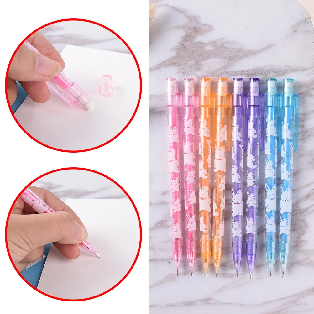 3PCS 0.5/0.7MM Cute Kawaii Plastic Mechanical Pencils Lovely Animals Automatic Pen For Kids child Korean Stationery