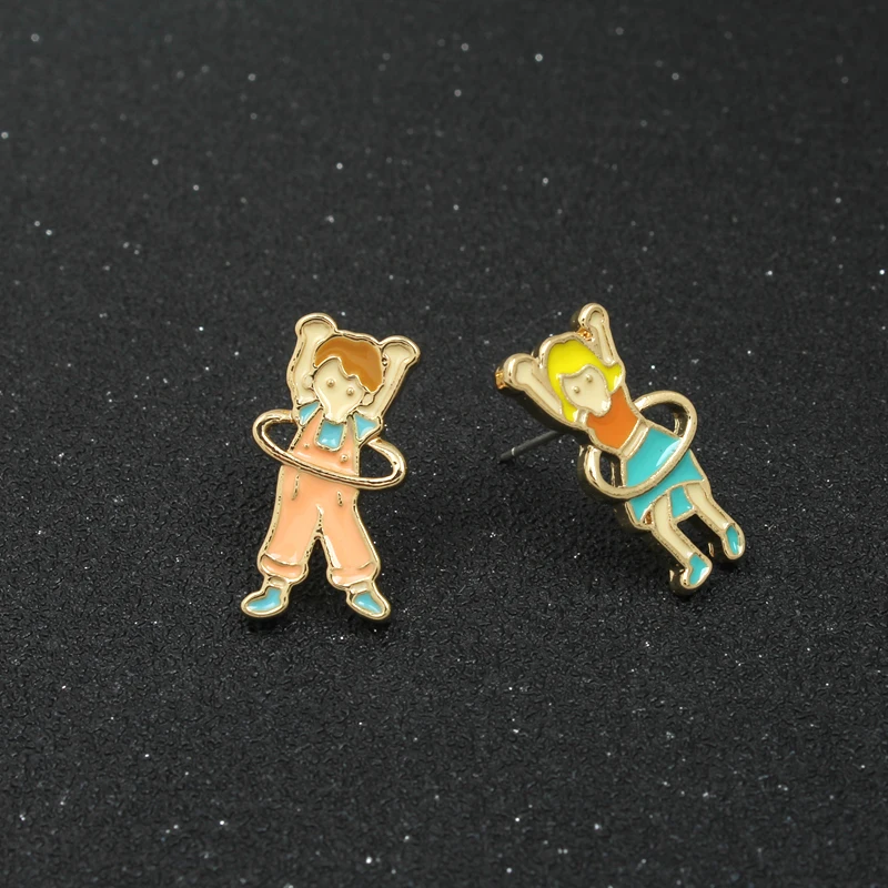A16-Stud Earrings Бренд Grace Jun милые серьги в Корейском стиле с мультяшными животными маленькие Клипсы Серьги и серьги-гвоздики для пирсинга для женщин и девушек очаровательные серьги - Окраска металла: A16-Stud Earrings