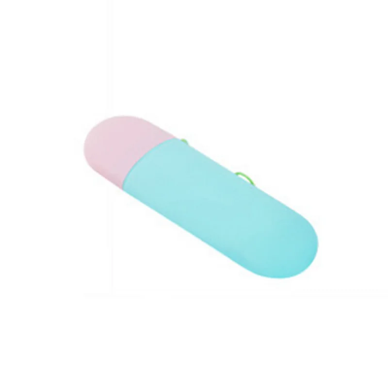 style 3 blue pink 1 шт. портативная коробка для хранения зубных щеток, Держатель Для Путешествий, Походов, Кемпинга, кепка для зубных щеток, чехол для защиты здоровья, органайзер для хранения в ванной комнате - Цвет: style 3 blue pink