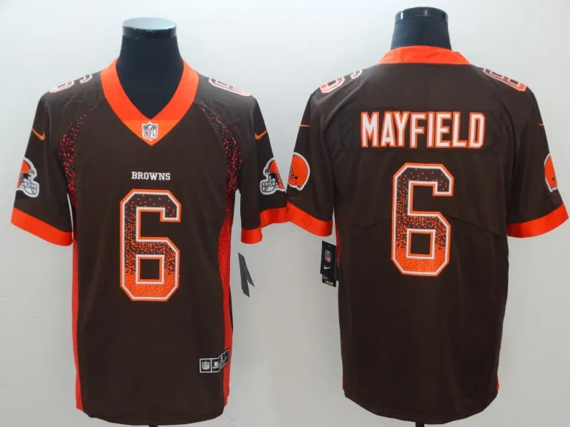 MEN Кливленд стилизованная Высококачественная Мужская майка Myles Garrett Browns - Цвет: MEN
