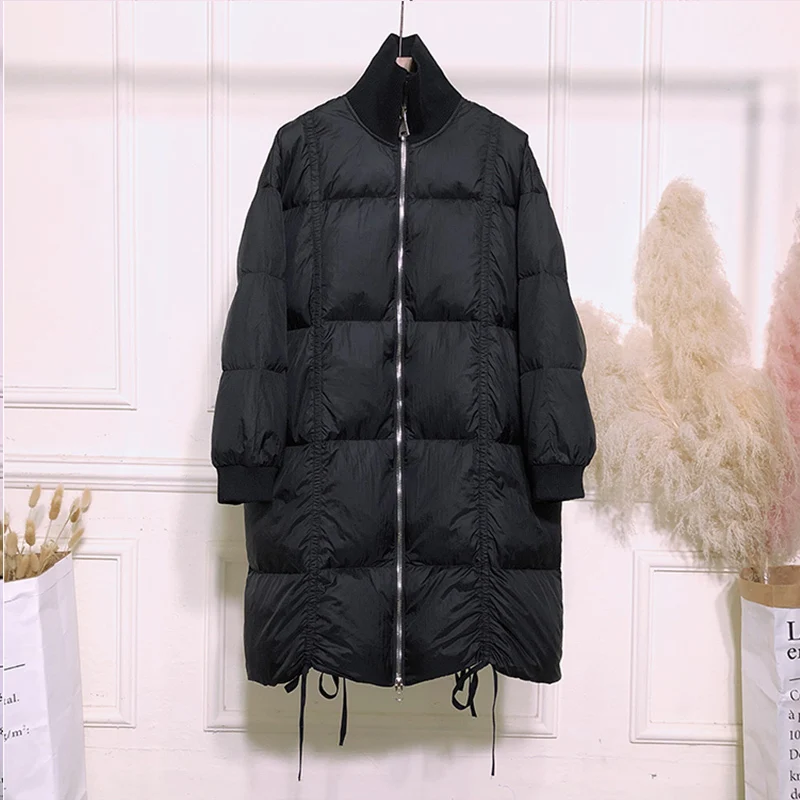 

Winter 90% Ultra Light White Duck Down Jackets Women Warm Parkas Long Down Coats Casual Snow Outwear Black Khaki