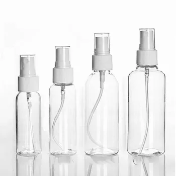 

30/60/100ml Transparent Spray Bottle Portable Refillable Mini Empty Bottles Liquid Soap Alcohol Dispenser Cosmetics