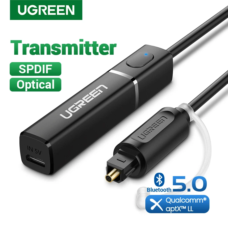 Transmitter Adapter Headphone TV Pc Aptx Audio Ugreen Bluetooth Optical-Spdif Digital