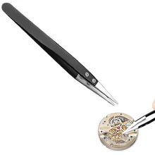 Промышленный пинцет с зажимом портативный инструмент изолированный прямой антистатический ручной ремонт термостойкий керамический Изогнутый наконечник