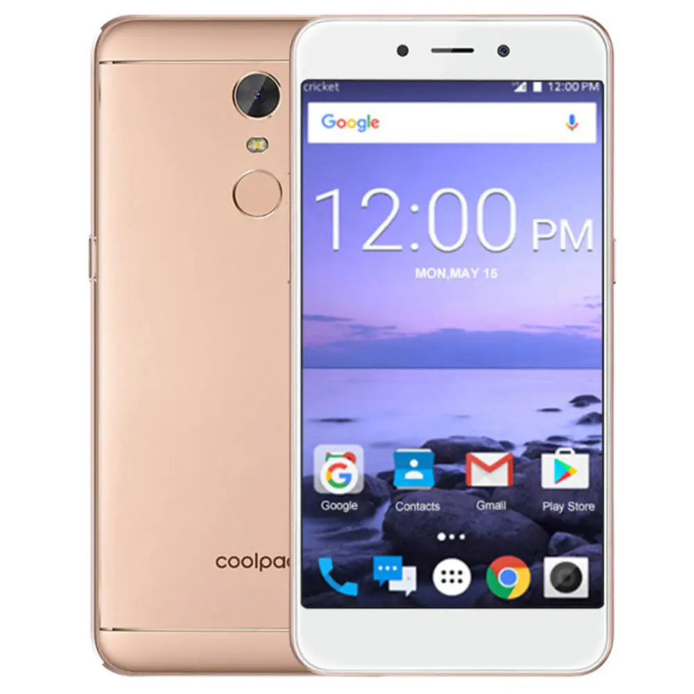 Coolpad E2, 5,0 дюйма, HD мобильные телефоны, Android 7,1, 2 Гб ОЗУ, 16 Гб ПЗУ, четырехъядерный процессор Snapdragon 210, отпечаток пальца, 2500 мАч, 8 Мп, 4G смартфон - Цвет: Gold