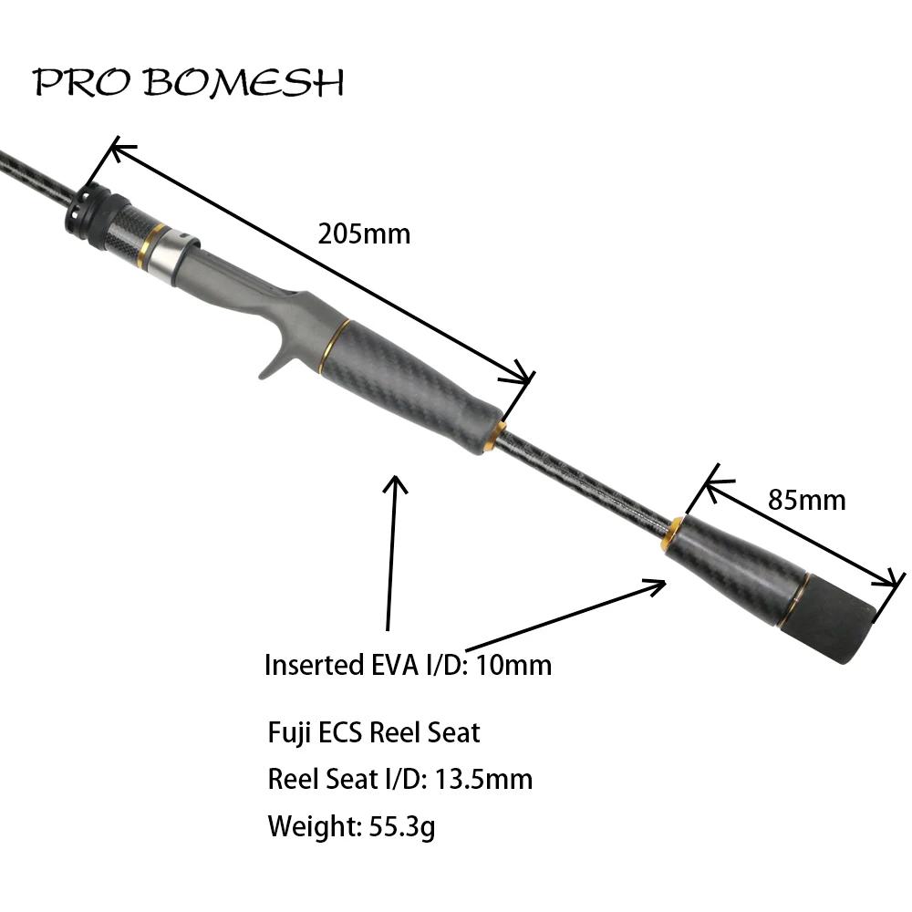 Pro Bomesh 1 комплект Fuji ACS ECS катушка сиденье из углеродного волокна сплит-ручка прикладочная ручка литье ручка комплект DIY Удочка аксессуар