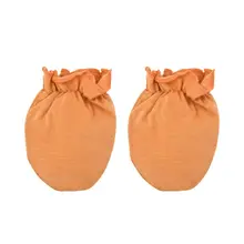 3 пар/уп. модные хлопковые детские перчатки с защитой от царапин, простые однотонные защитные перчатки для лица, варежки для новорожденных D08C