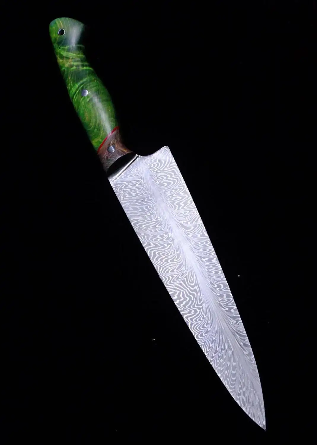 Дамасский нож, кухонные поварские ножи, стабильная деревянная ручка, острый кухонный нож, нож для мяса