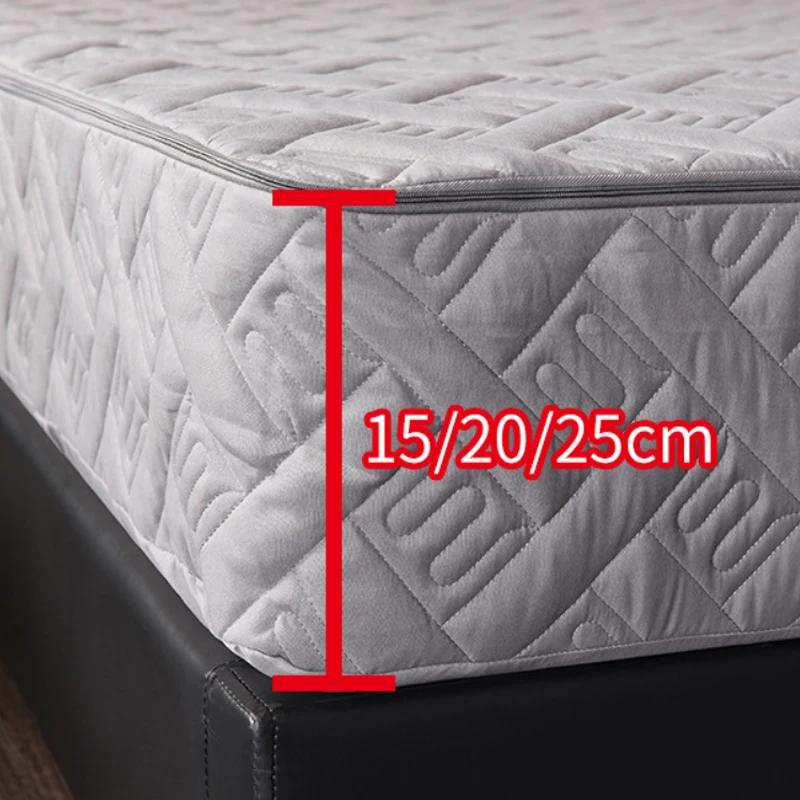 Waterdichte Bed Proof Matrashoes met Rits Zes Zijden All Inclusive Matrasbeschermer Queen Gewatteerd Hoeslaken