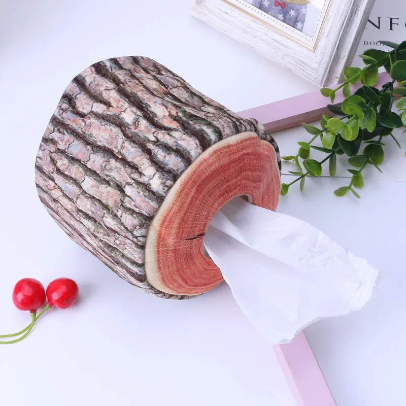 

1pc Imitation Tree Bark Tissue Box Car tissue box Napkin Holder Case Paper Cover Home Car Styling Style Car interior Accessories