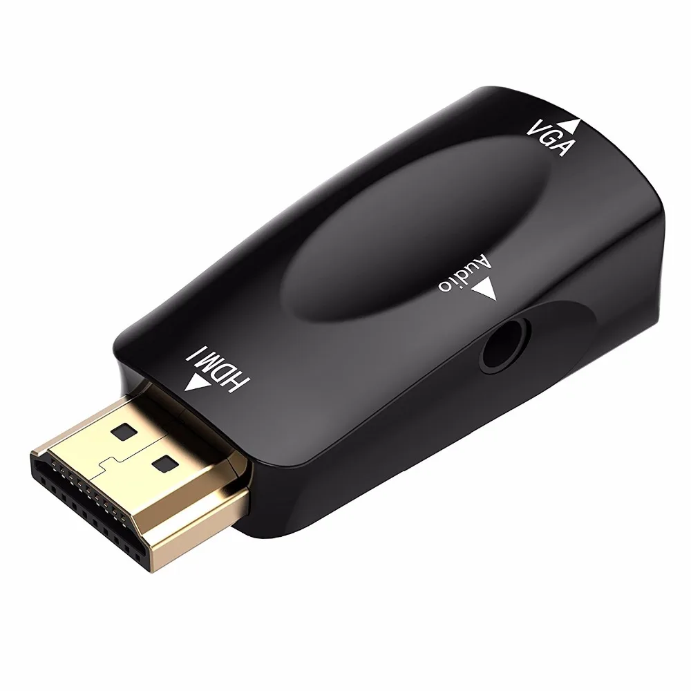 HDMI к VGA адаптер конвертер с аудио кабель мужчин и женщин 1080p для ПК/HDTV