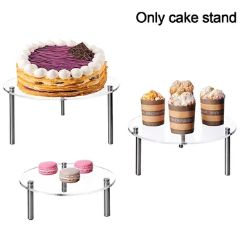 

3 Layers Round Display Detachable Durable Birthday Party Wedding Cake Stand Decoration Bakeware Practice Transparent Acrylic