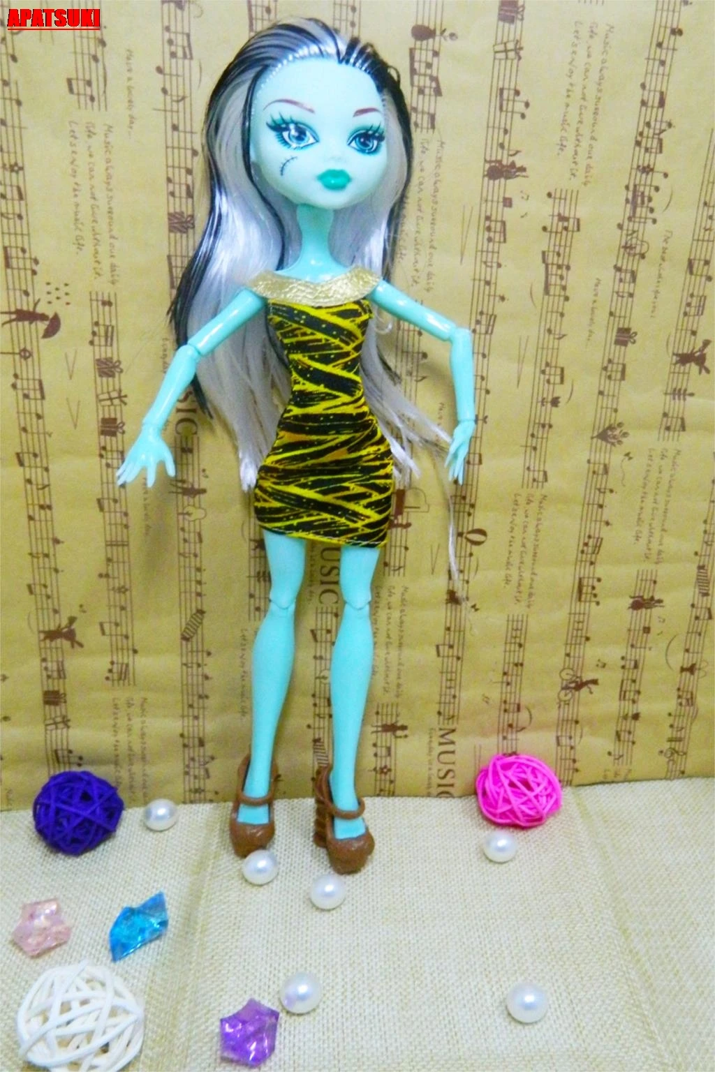 Летнее цельнокроеное платье Зебра Одежда для кукол Monster High праздвечерние чные