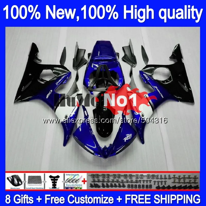 Корпус для YAMAHA YZF600 YZF R6 600CC YZF 600 R 6 см цвет синий, черный; большие размеры 5MC. 2 YZF-600 YZF-R6 2003 2004 2005 YZFR6 03 04 05 обтекатели - Цвет: No. 1