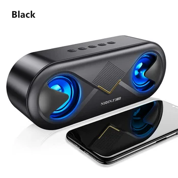 

Bluetooth 5.0 Speaker 4D Stereo Sound Loudspeaker Outdoor Double Portable Wireless Speakers Support TF card/USB drive/AUX