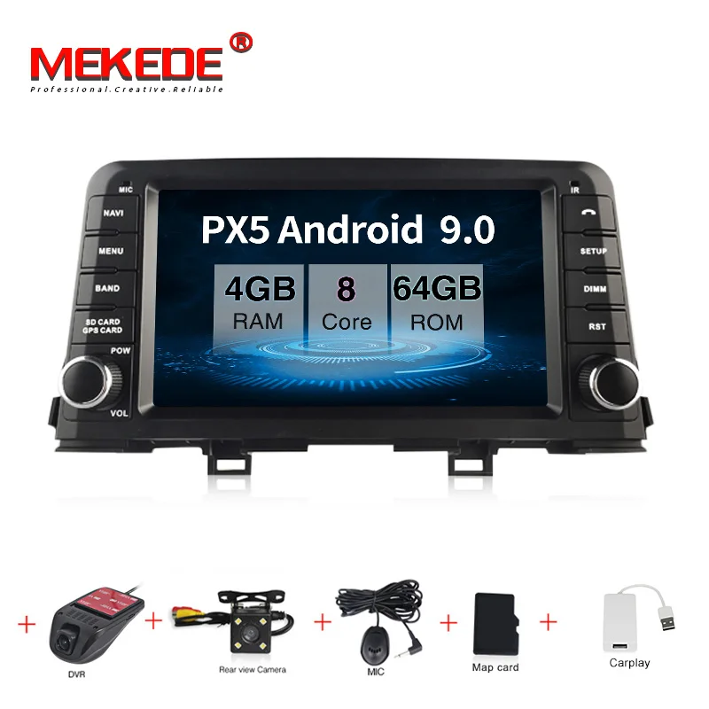 64g cam DVR carplay MEKEDE 8 дюймов Android 9,0 ram 2 Гб ram 16 Гб Автомобильная gps-навигация, dvd-плеер Авто Стерео головное устройство для KIA PICANTO MORNING - Цвет: 64g cam DVR carplay