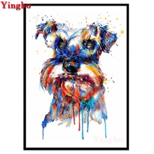 Фотографии на заказ Сделай свое искусство Алмазная вышивка Шнауцер головоломка 5D алмазная живопись вышивка крестиком полная квадратная круглая дрель мозаика