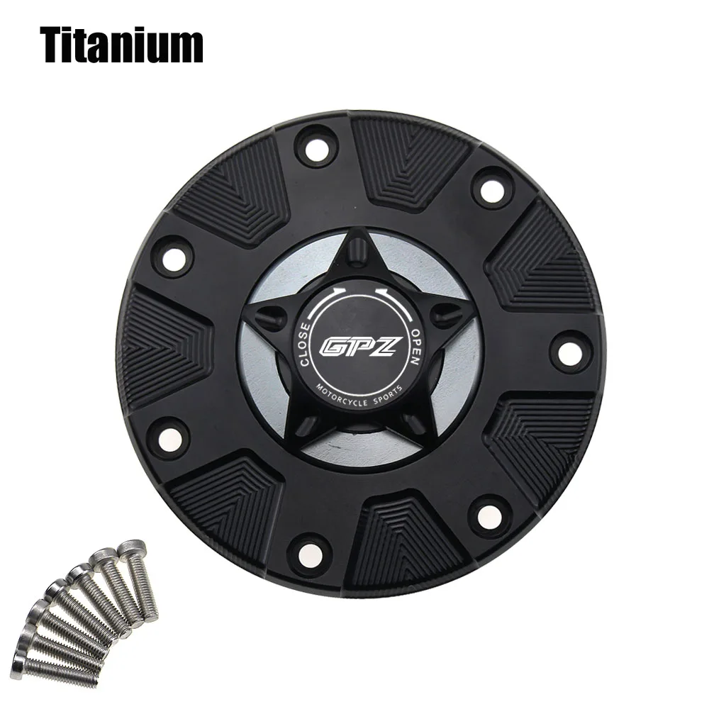 Titanium CNC алюминиевая масляная Крышка для мотоцикла Kawasaki ZG1000 1986-2006 ZG1000 бензобак крышка мотоцикла аксессуары для спортивных автомобилей - Цвет: Titanium