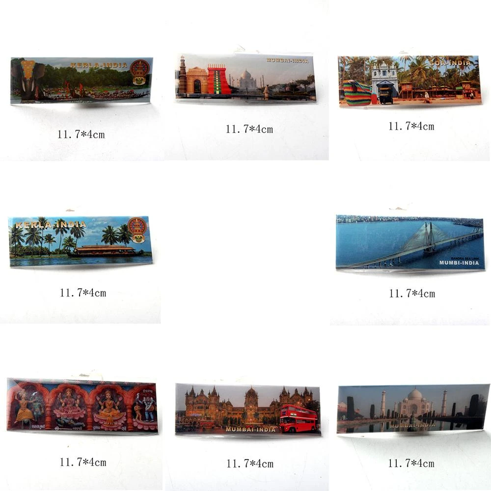 1pcムンバイkerlaゴアインド錫紙お土産磁気ステッカークラフト家の装飾紙冷蔵庫用マグネット 冷蔵庫マグネット Aliexpress