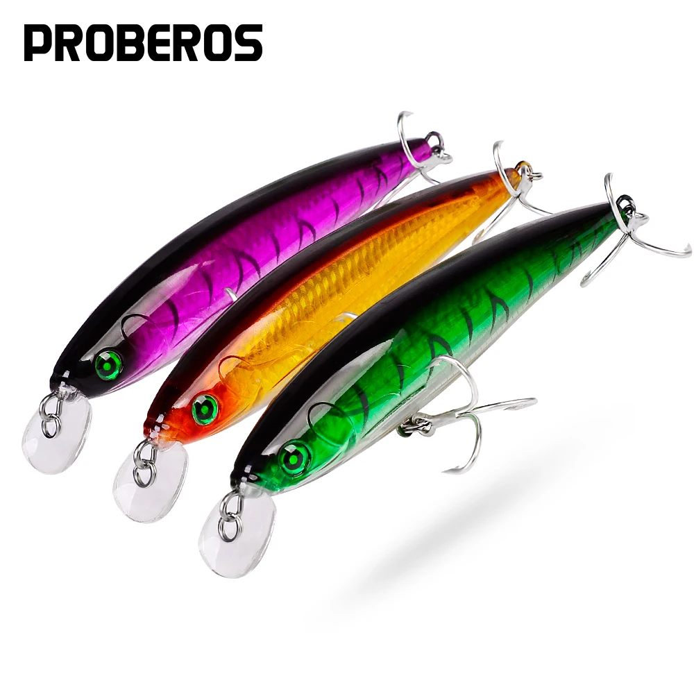 

PROBEROS 9PCS Floating Minnow Baits 43g-1.51oz Fishing Lure Hard Artificial Bait Crankbait 16cm-6.3" Topwater Trolling Baits