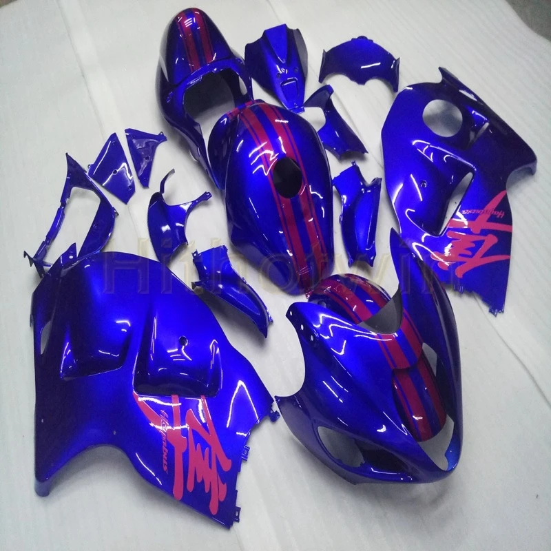 Капот мотоцикла на заказ для GSX-R1300 1997-2007 ABS пластик обтекатель литьевой формы Красный Серебряный - Цвет: U