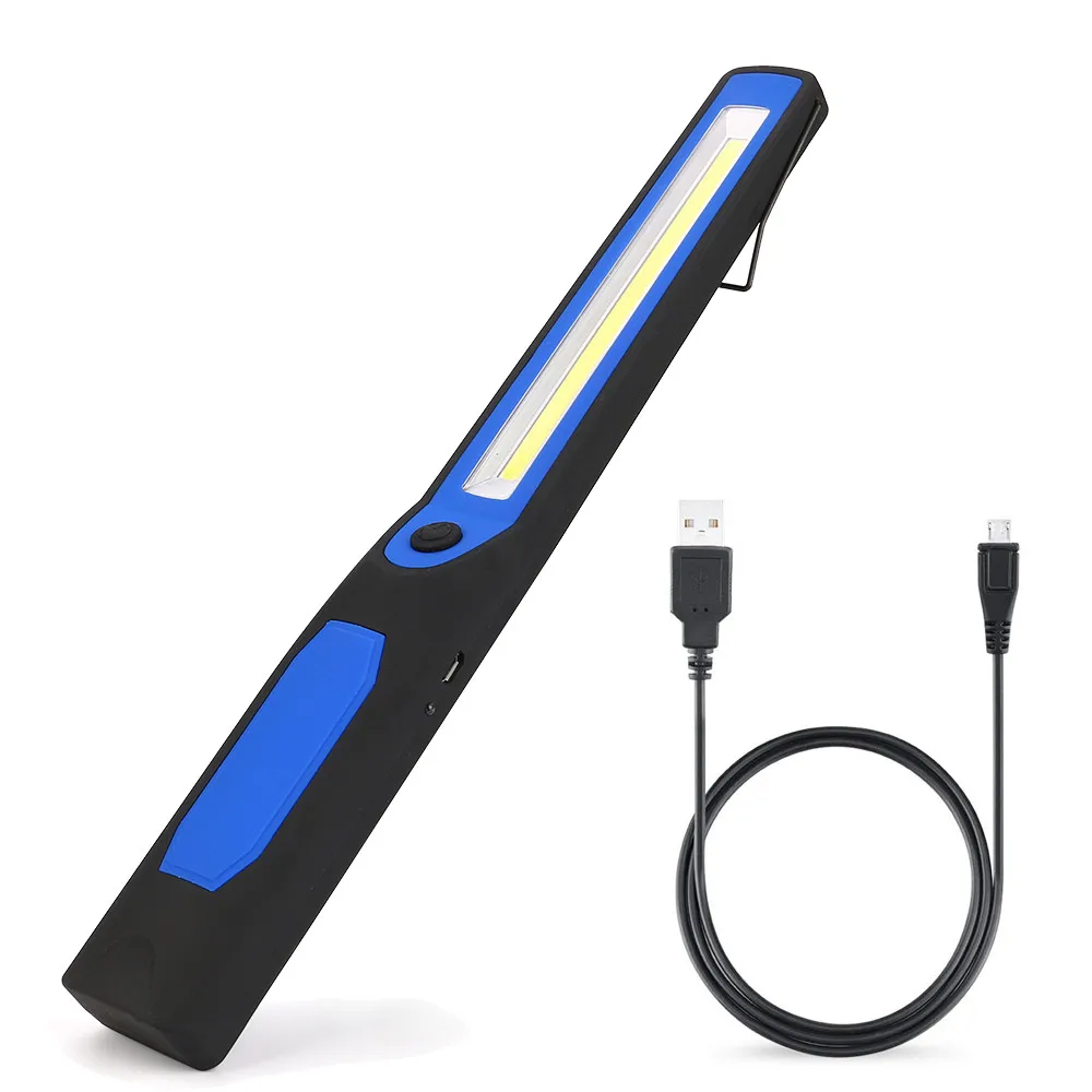 CARPRIE 2 in 1 Rechargeable LED COB Camping Work Inspection Light Lamp Hand Torch Magnetic Portable Work LED Flashlight#45