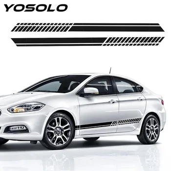 

Auto Side Stickers Universal Car Styling Racing Body Side Stripe Car Vinyl Bumper Decals Car Stickers Car Tuning Accessories