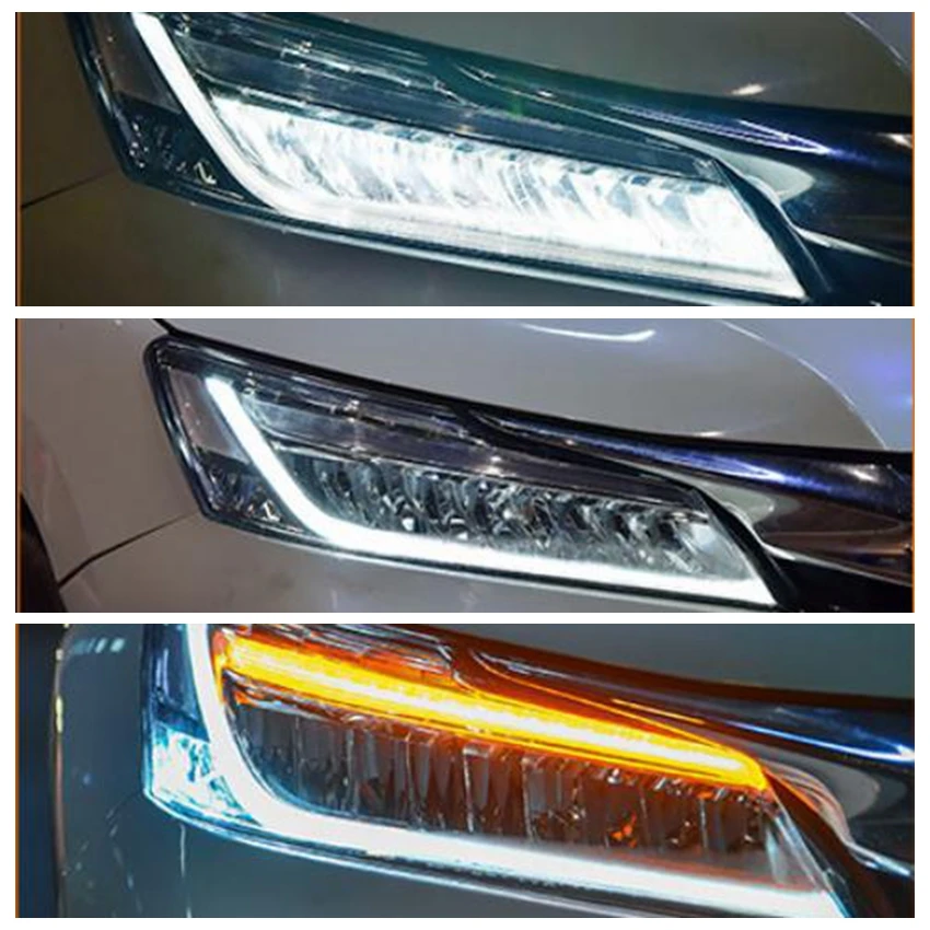 VLAND завод для фар автомобиля для Accord 9,5 фара с полным светодиодный с движущимся сигналом+ подключи и играй