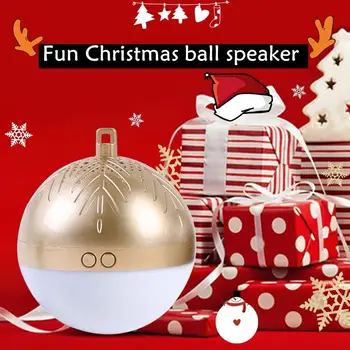 

LEORY Fun Wireless Bluetooth Christmas Speaker Present Christmas Gift Ball LED Light TWS Mini Colorful Sound 8 Christmas Songs
