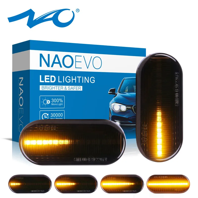 

NAO T10 Car Side Marker Light Dynamic W5W LED Auto Turn Signal Lamp For Ford focus MK2 Accessories 12V Indicator Blinker Bulb