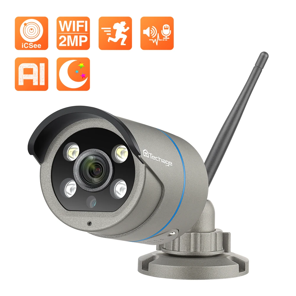 Techage Беспроводная IP камера 1080P обнаружение движения человека двухстороннее аудио