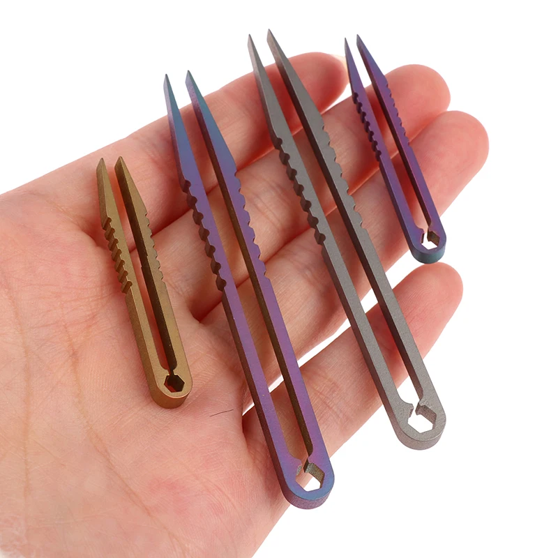 Tweezers Repair Tool Electronic Component Gripper 1PC TC4 Clip Titanium Tweezers Pick Up Clamping EDC Multipurpose Gadget Professional Camp Outdoor Pocket Maintenance Tool