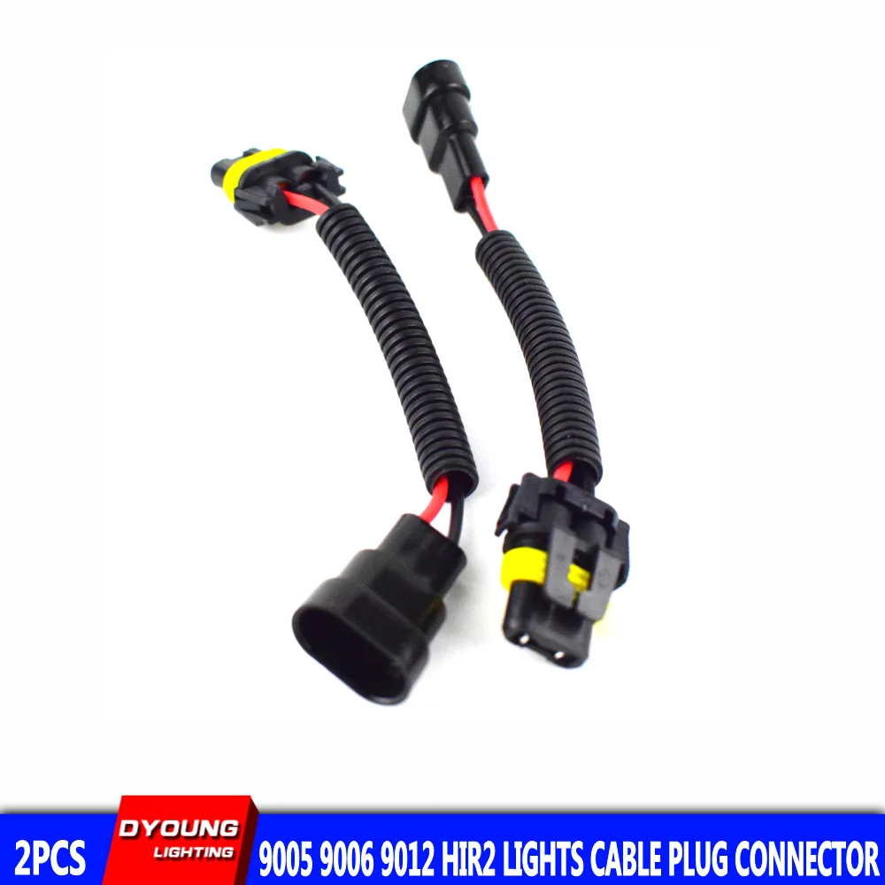 

Automotive Wires 9005 HB3 H10 9006 HB4 9012 HIR2 Light Lines Plug Connector For Halogen HID XENON LED Headlight FOG Lamp 2Pcs