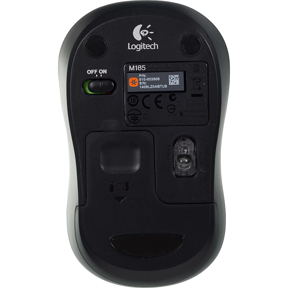 Мышь LOGITECH M185, беспроводная, USB, синий