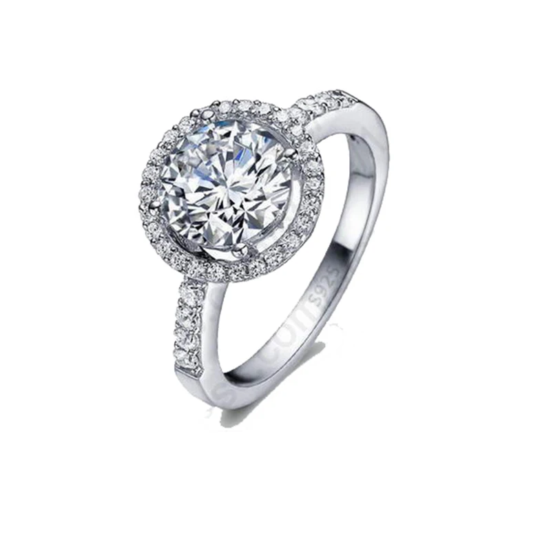 Женские Элегантные кольца из стерлингового серебра 925 пробы с фианитом для