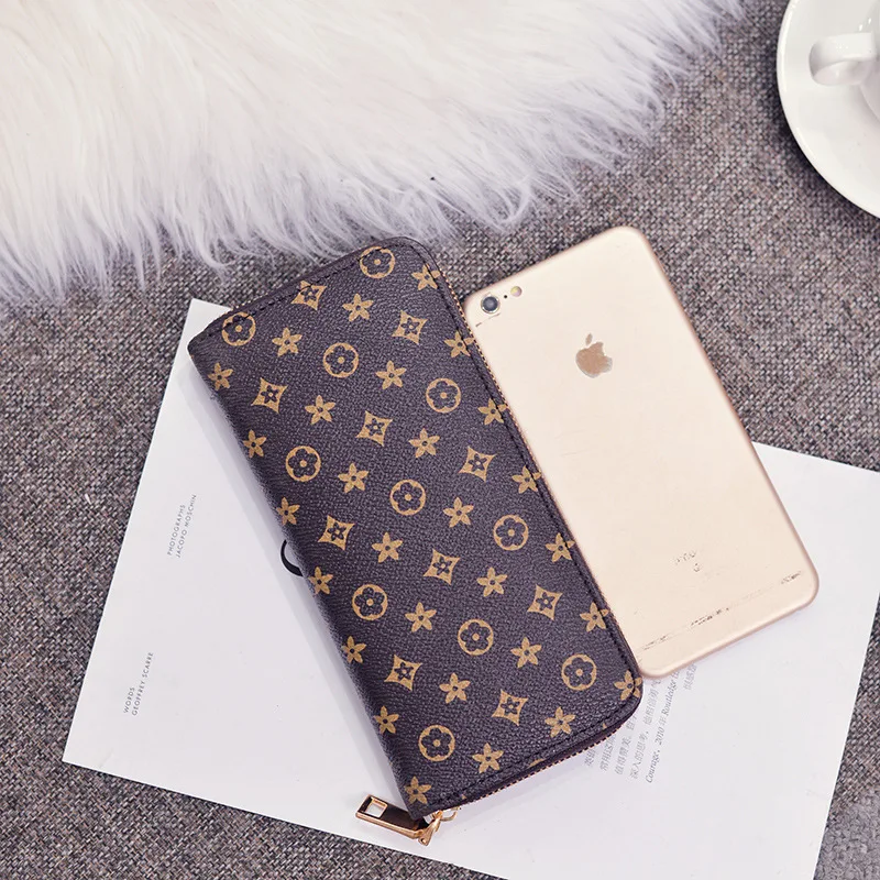 

2017 New Style Presbyopia Solid Color Single Pull Wallet Square Wallet Purse Clutch Bag