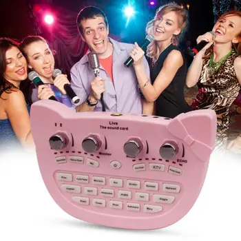 

V8 Voice Changer Usb Live Microphone Sound Card Bluetooth Function 12 Sound Effects 6 Modes Sound Card For Phone