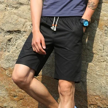 

Fashion Summer shorts black pants Casual Men's Shorts Straight Men Black Knee Length Short 2019