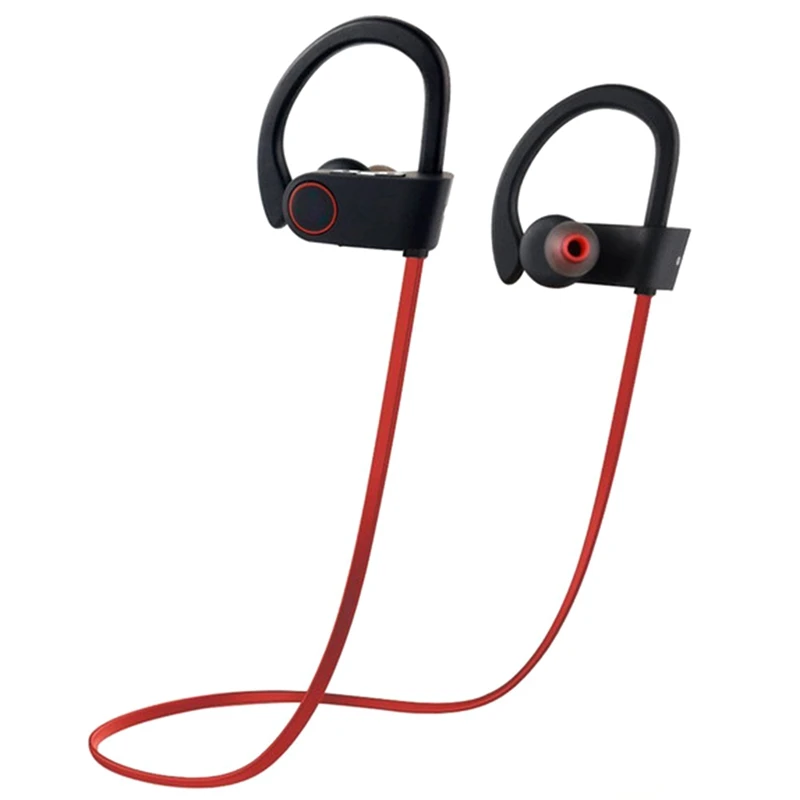 Bluetooth гарнитура Висячие Наушники Беспроводные Стерео спортивные наушники для мобильного телефонная Bluetooth гарнитура - Цвет: RD