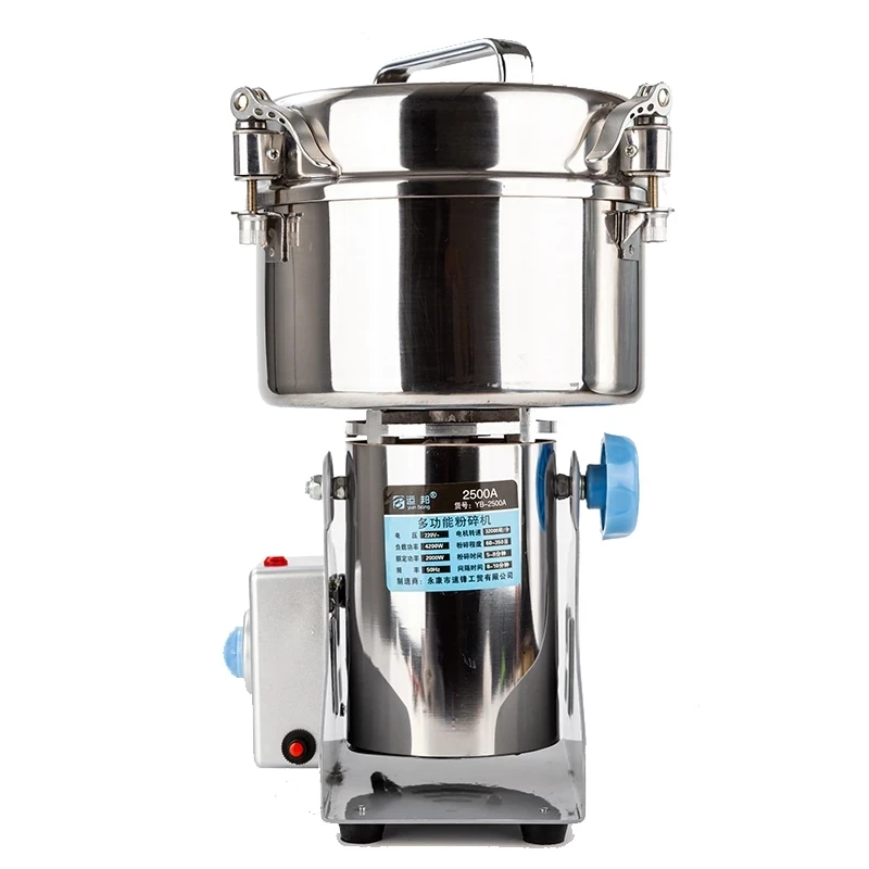 

2500G 4100W Grains Spices Hebals Cereals Coffee Dry Food Grinder Mill Grinding Machine Gristmill Home Medicine Flour Crusher