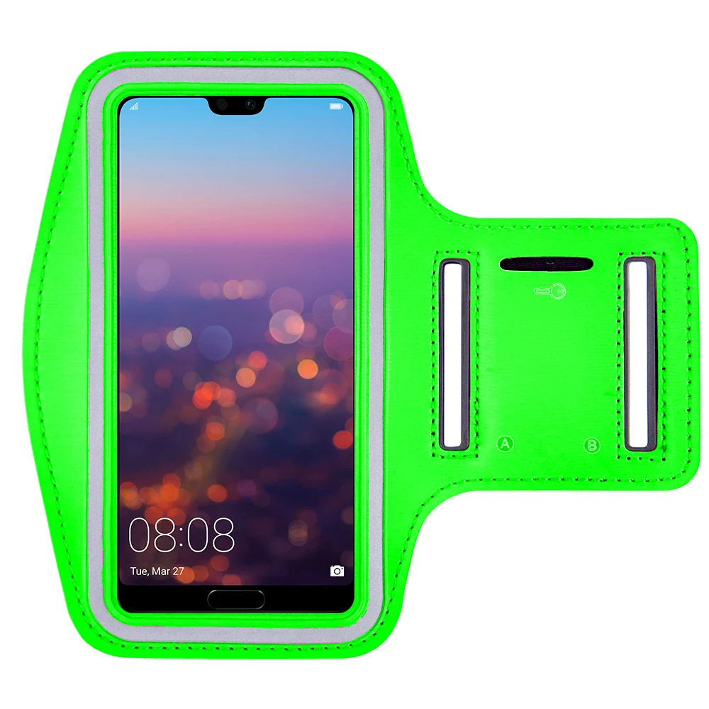 Зеленый Универсальная защитная полоса для бега для huawei p30 20 pro mate 30 20 Nova 5 на открытом воздухе Велоспорт телефон спортивная сумка для тренировки чехол унисекс - Цвет: Зеленый