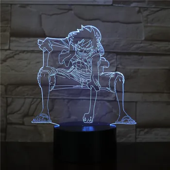 

Creative 3D LED Birthday Night Lights Anime One Piece Luffy USB Touch Lamp Kids Bedroom Lighting Table Lamp For Home Decoration