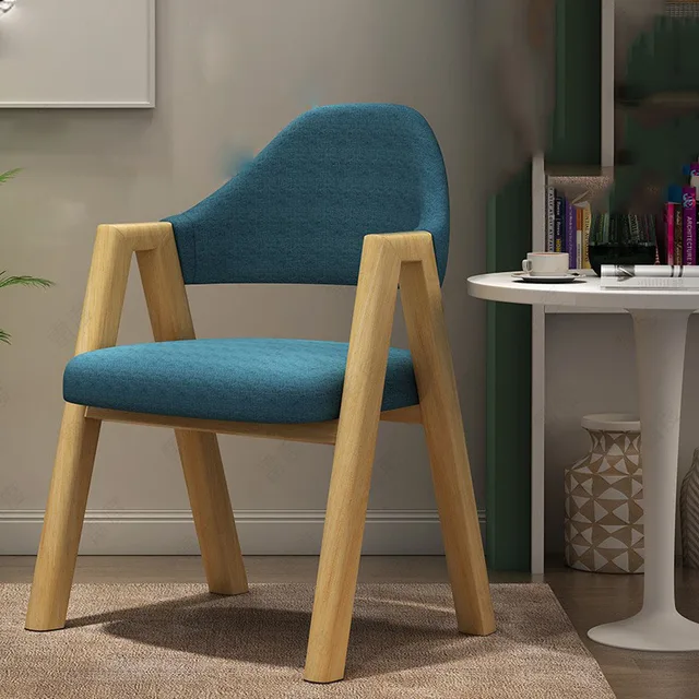 Wooden Make Up Chair Furniture Backrest With Armrest 의자 Home Dining Chairs For Home Decoration Restaurant Chair As Picture